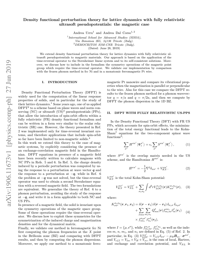 First page