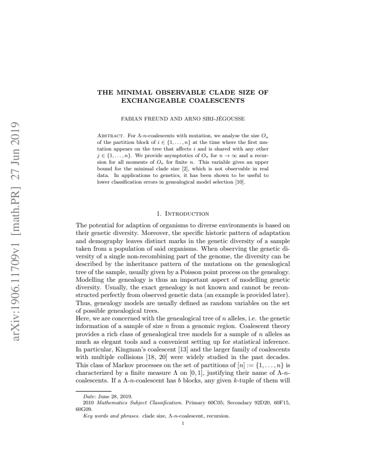 First page