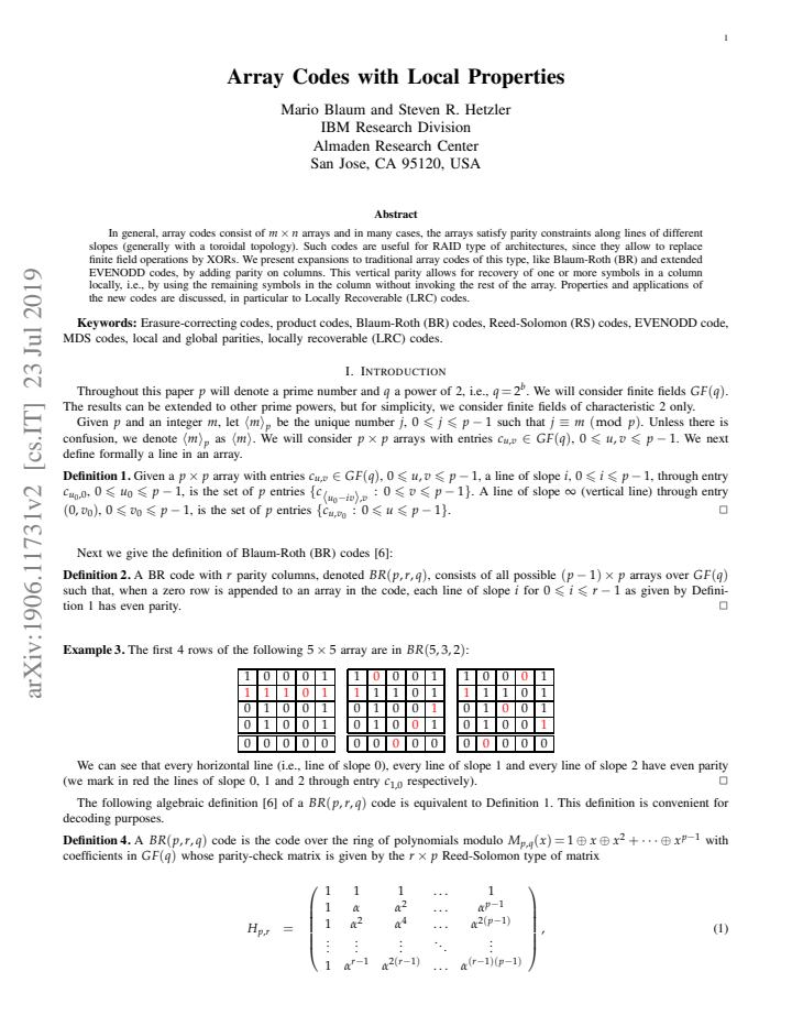 First page