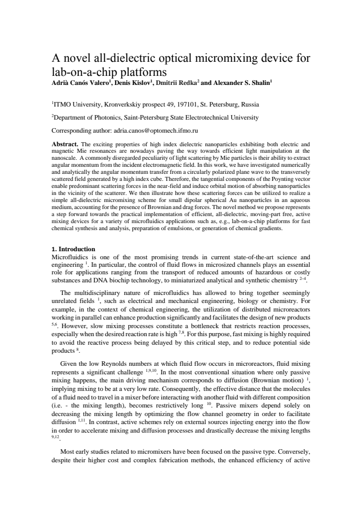 First page