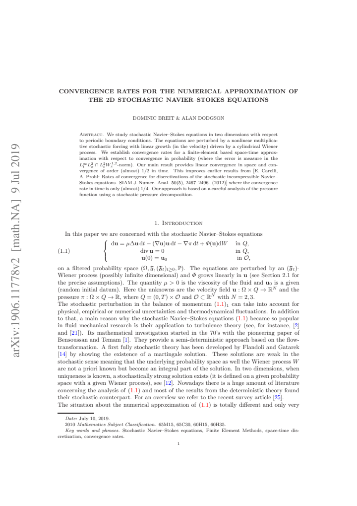 First page