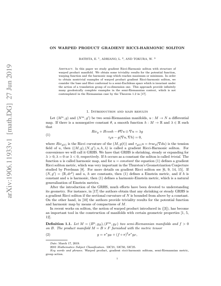 First page