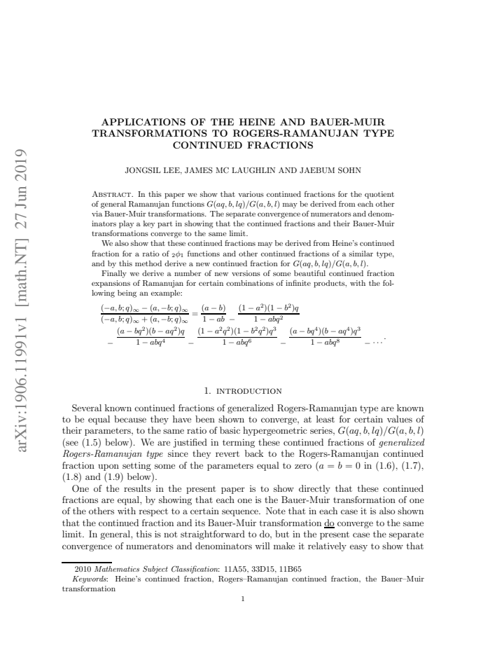 First page