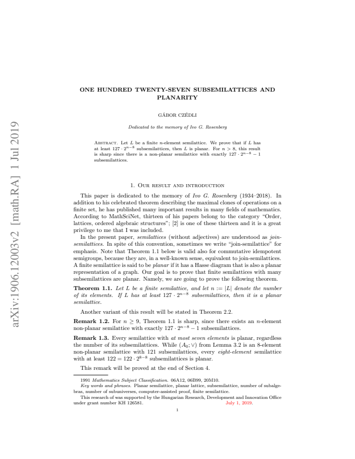 First page