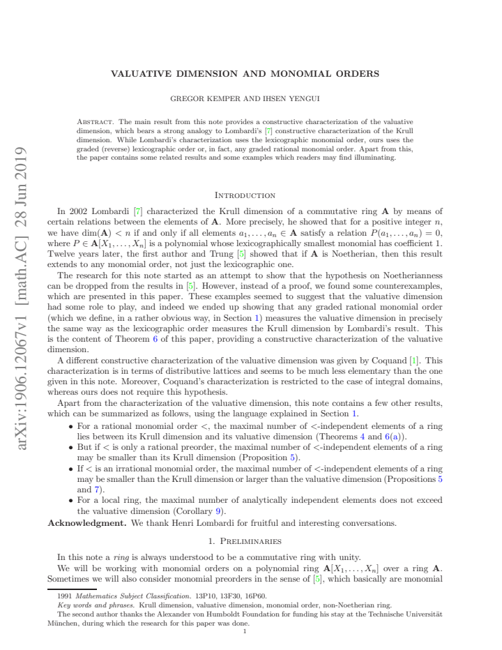 First page