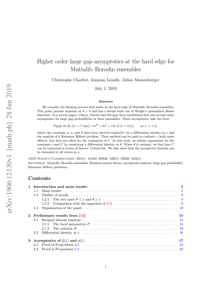 First page