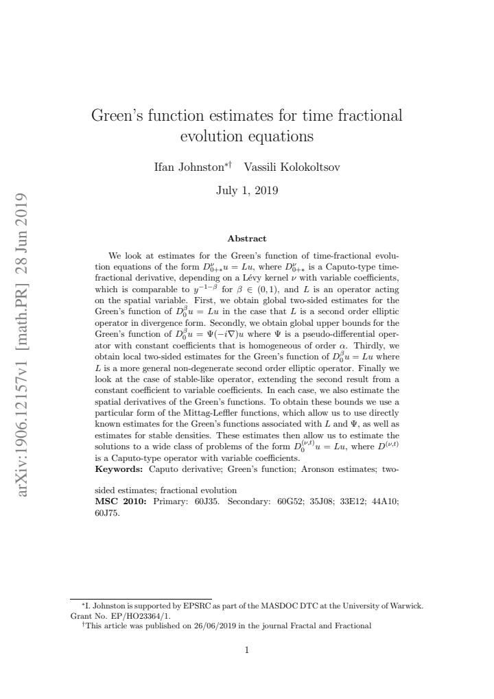 First page