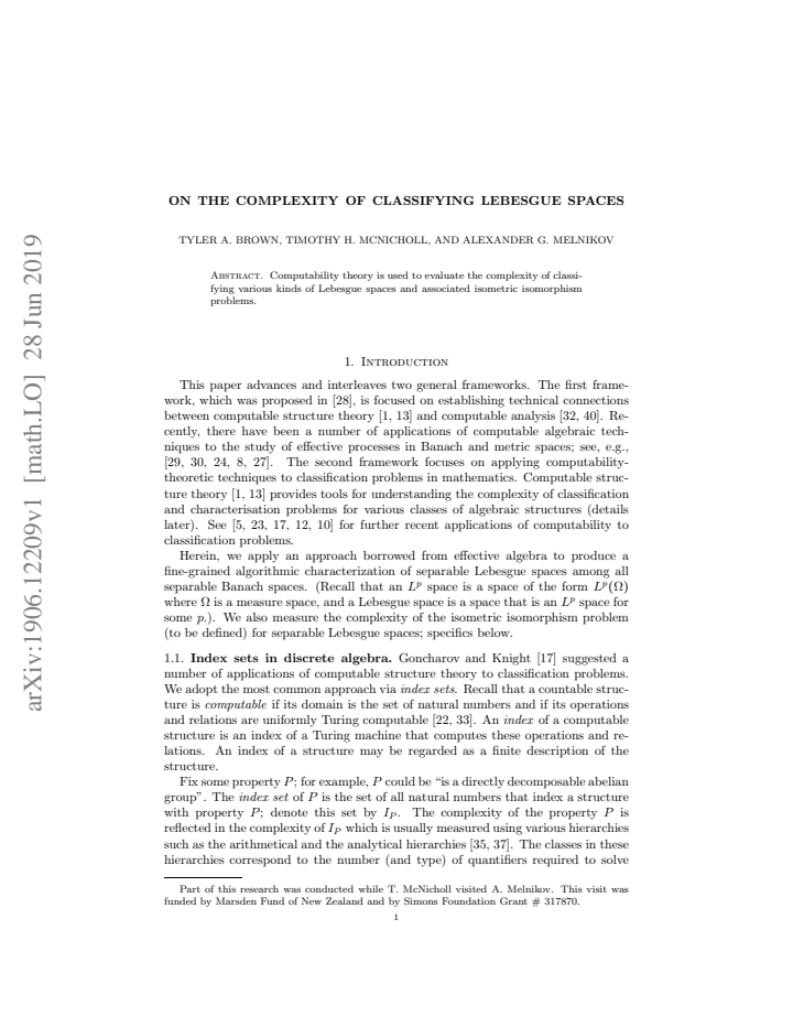 First page