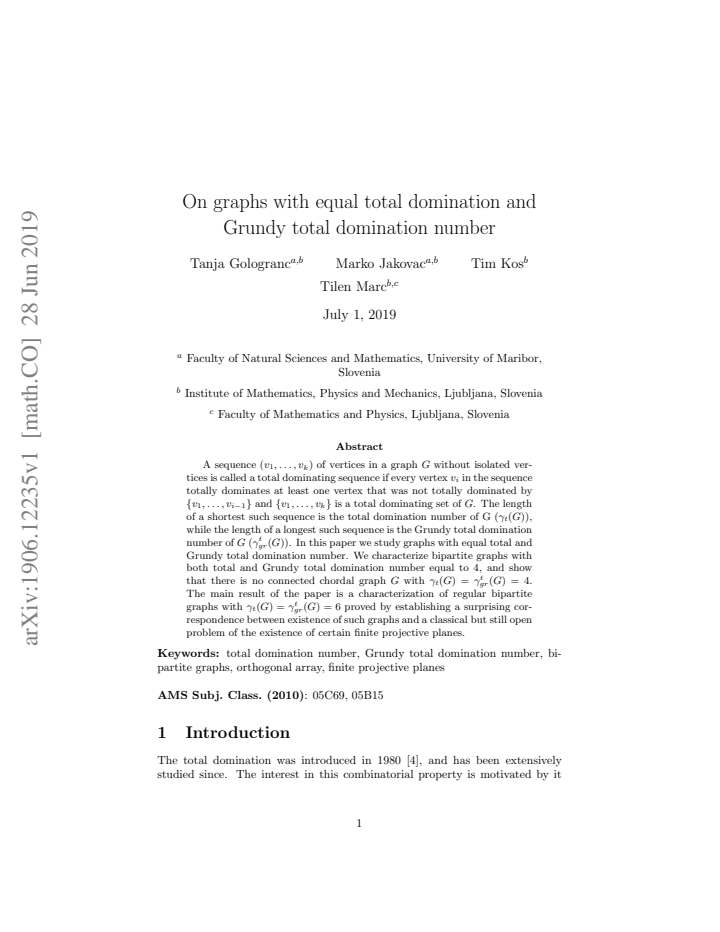 First page