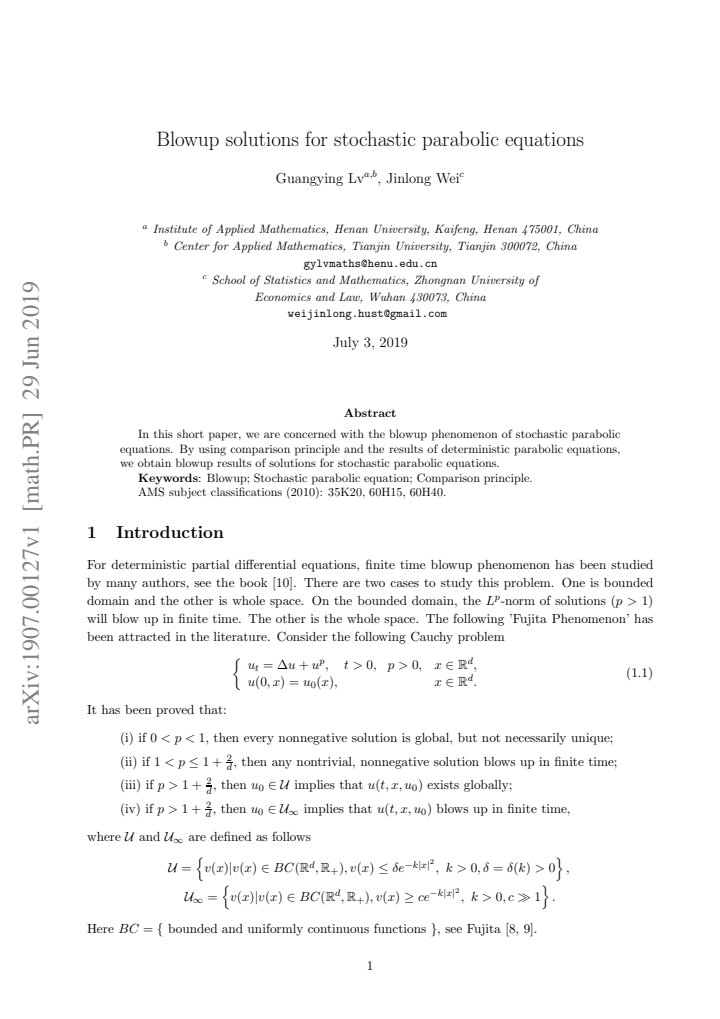 First page