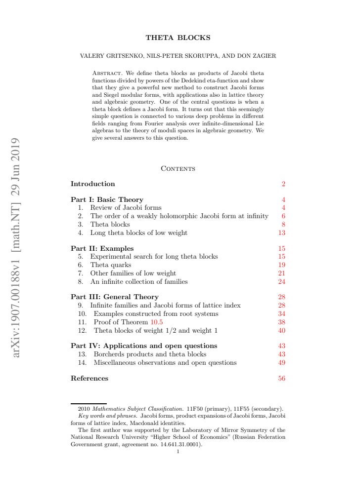 First page