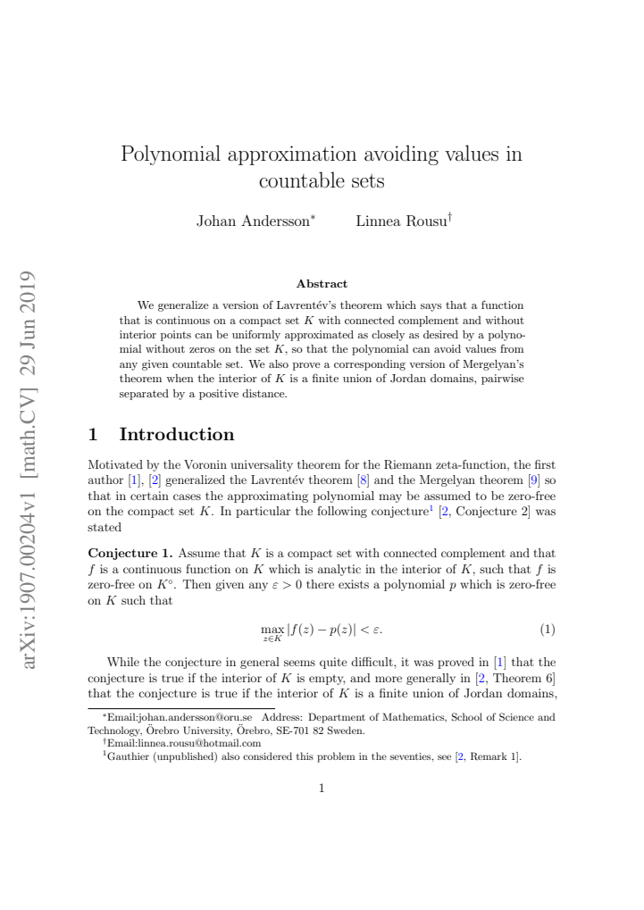 First page