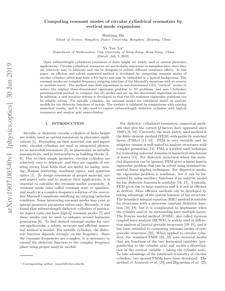 First page