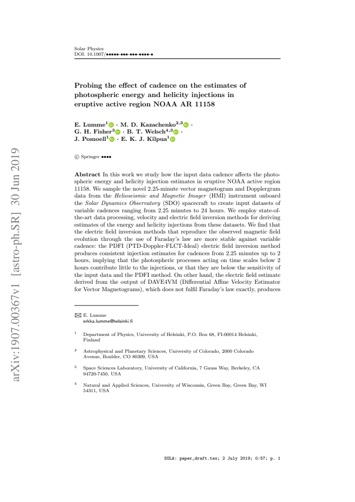 First page