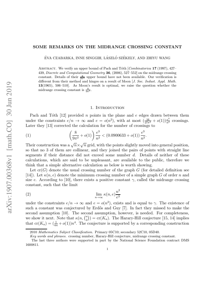 First page