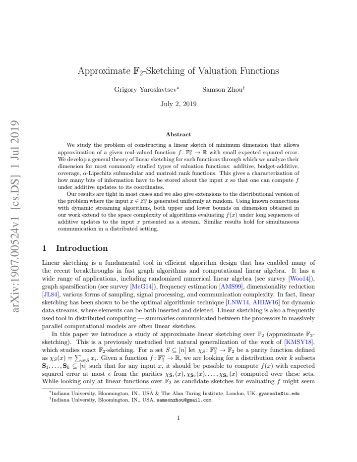 First page