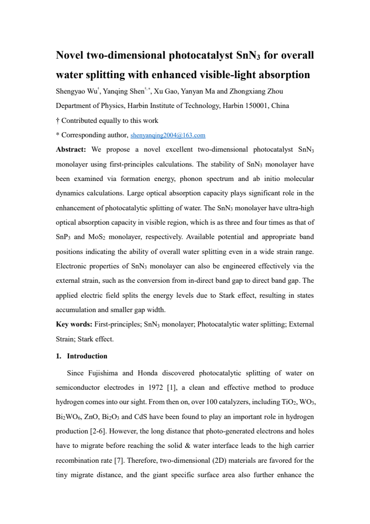 First page