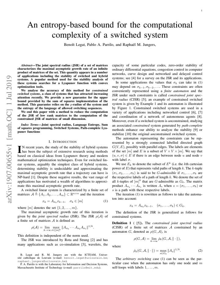 First page