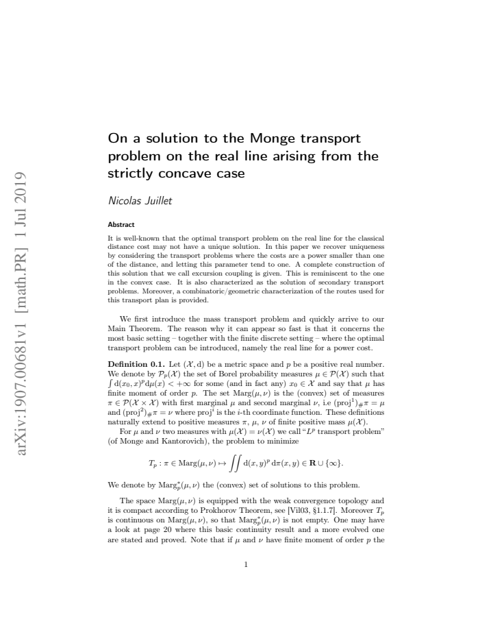 First page