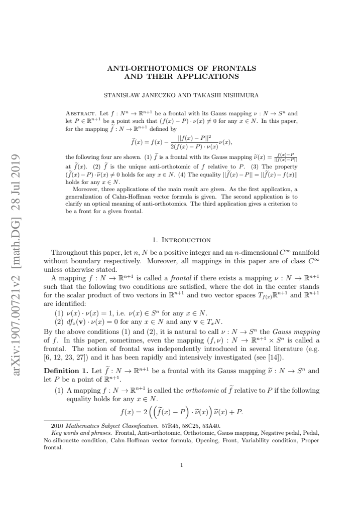 First page