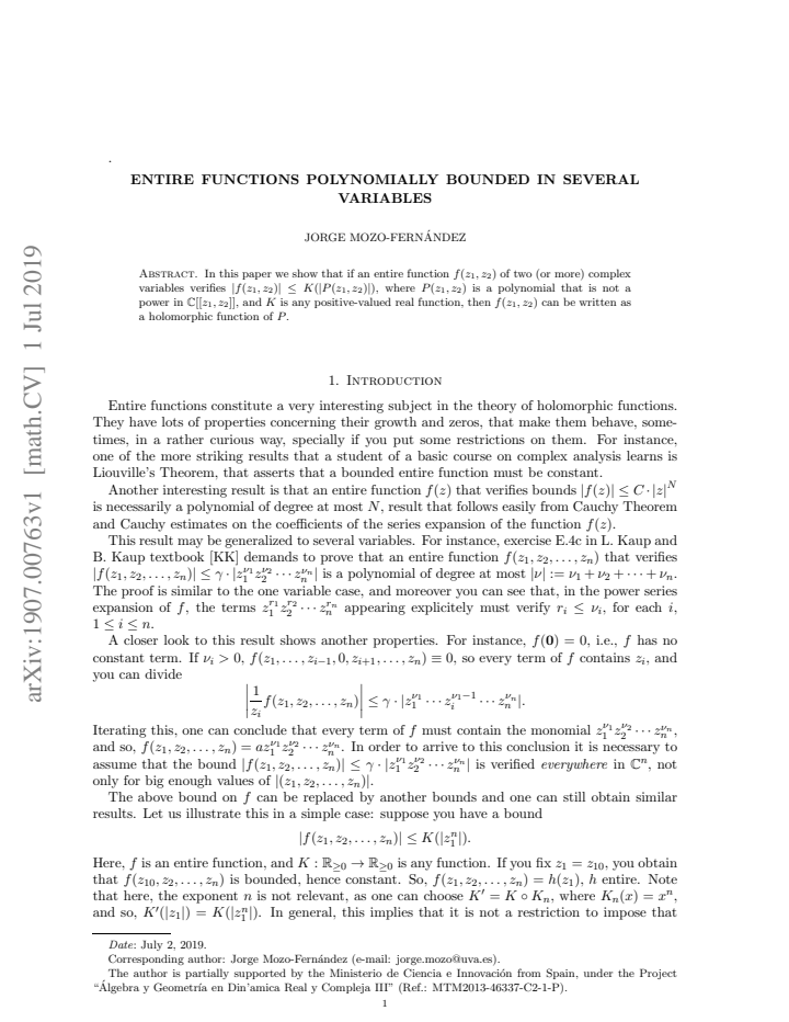 First page