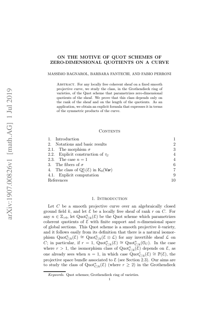 First page