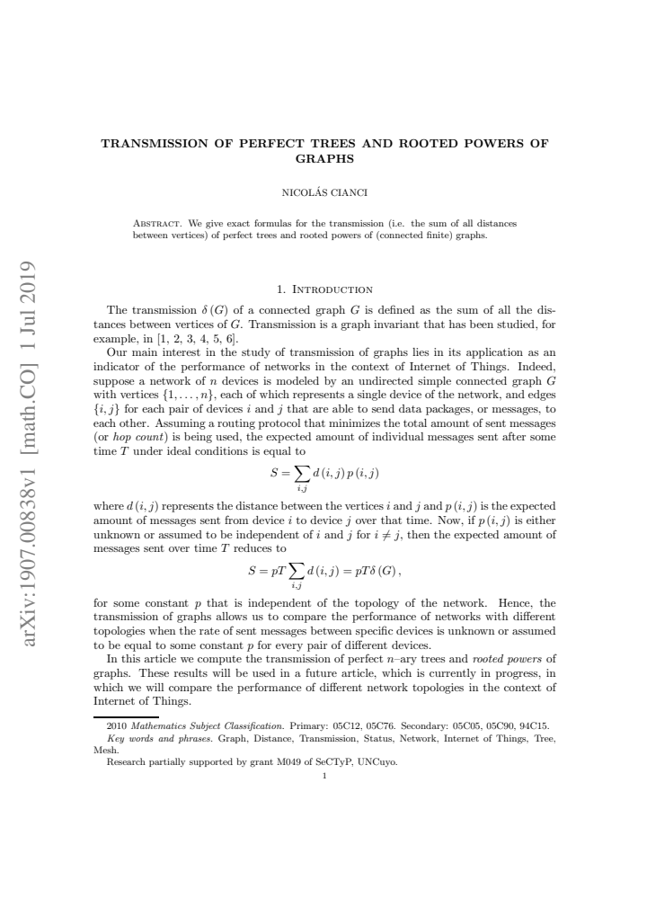First page