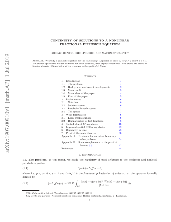 First page