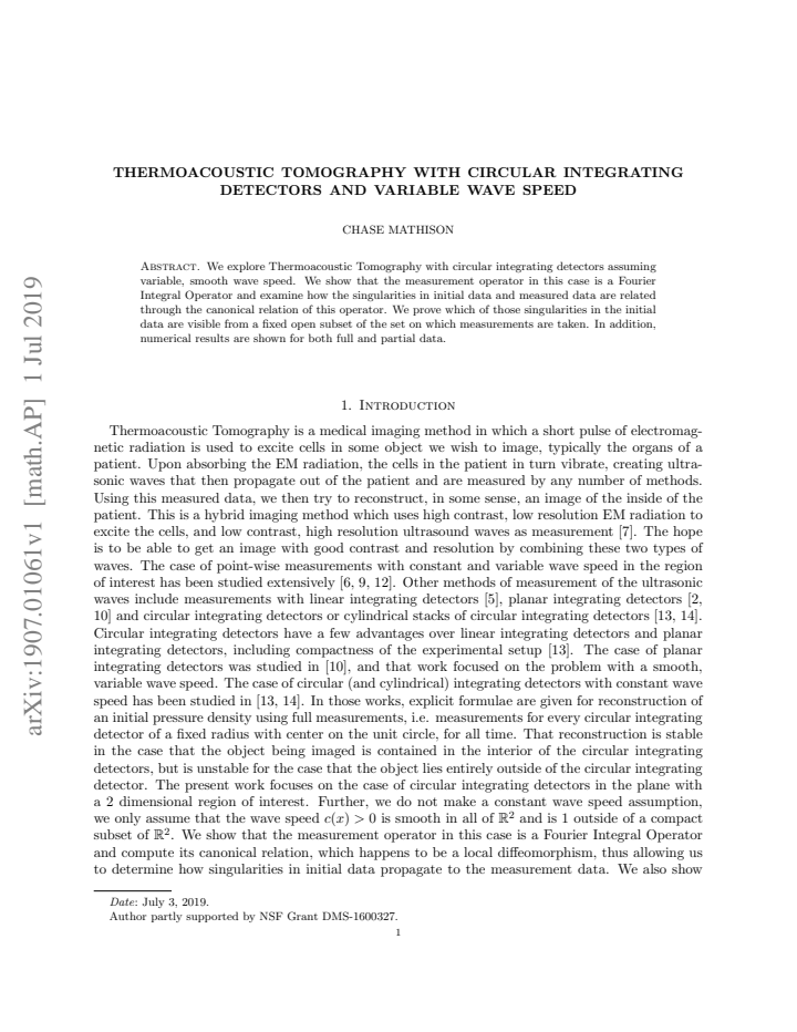 First page