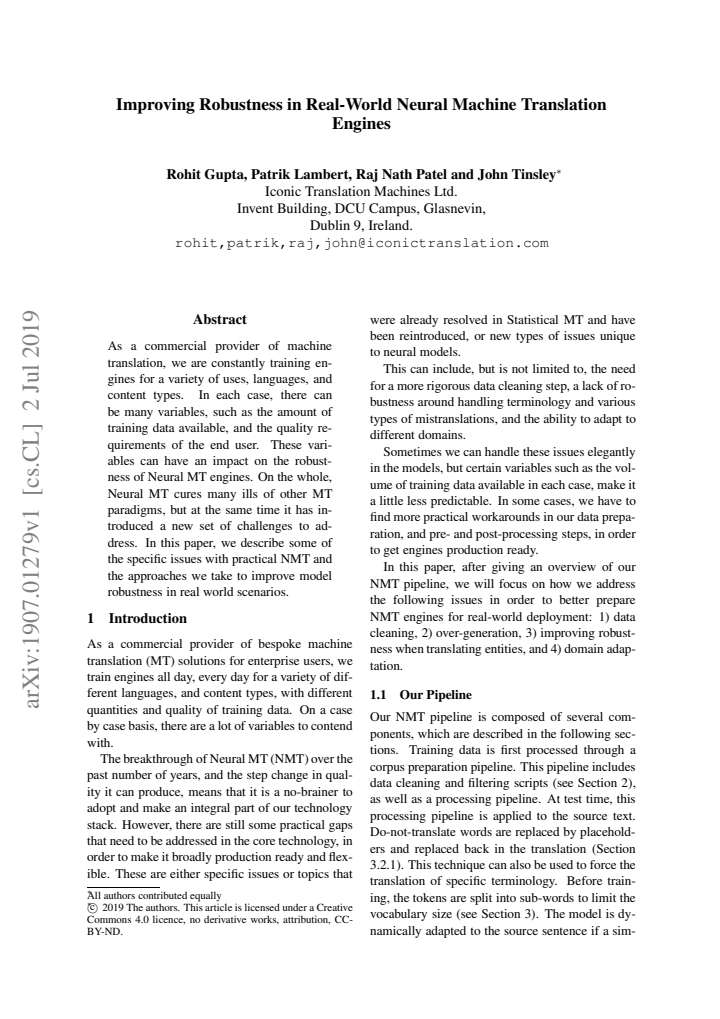 First page