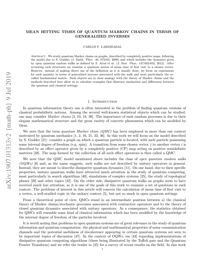 First page