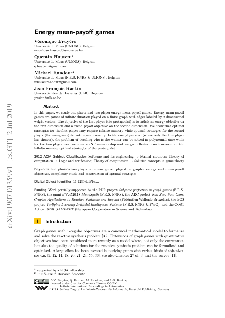 First page
