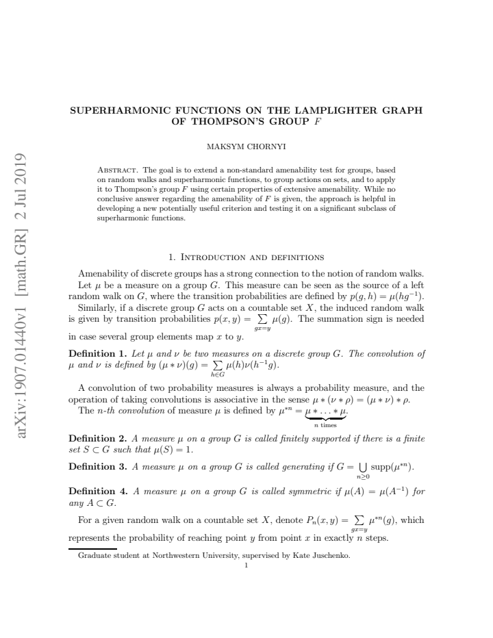 First page