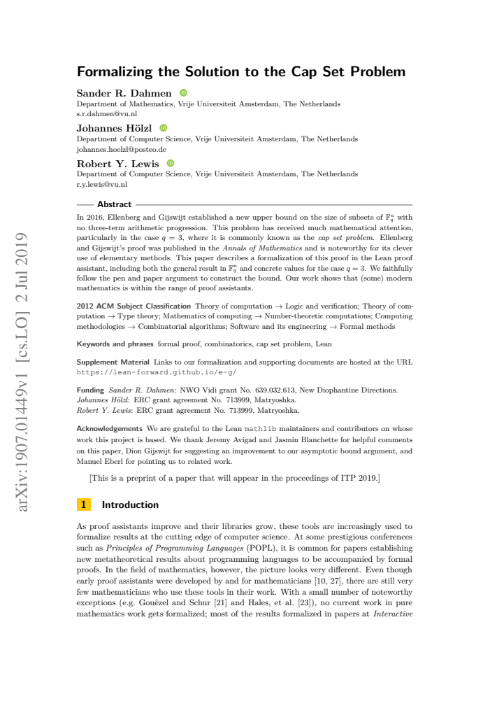First page
