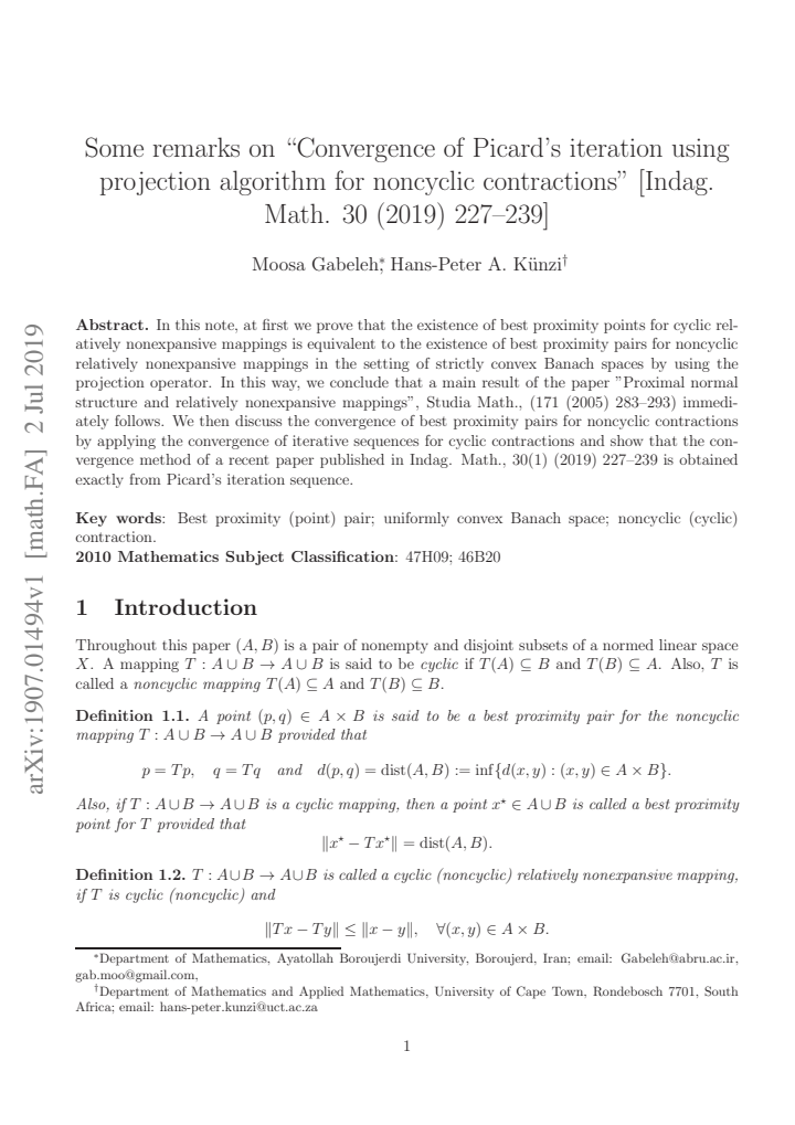First page