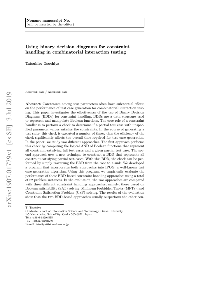 First page