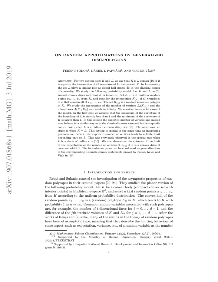 First page