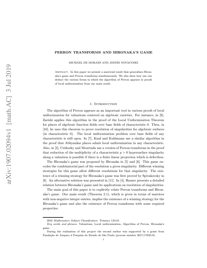 First page