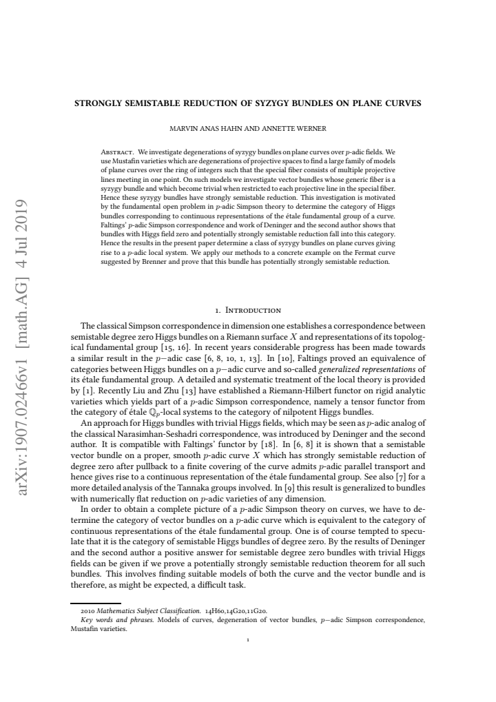 First page