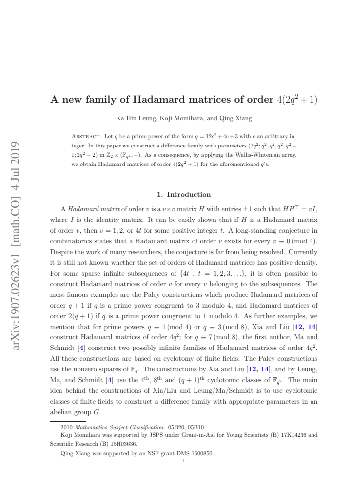 First page