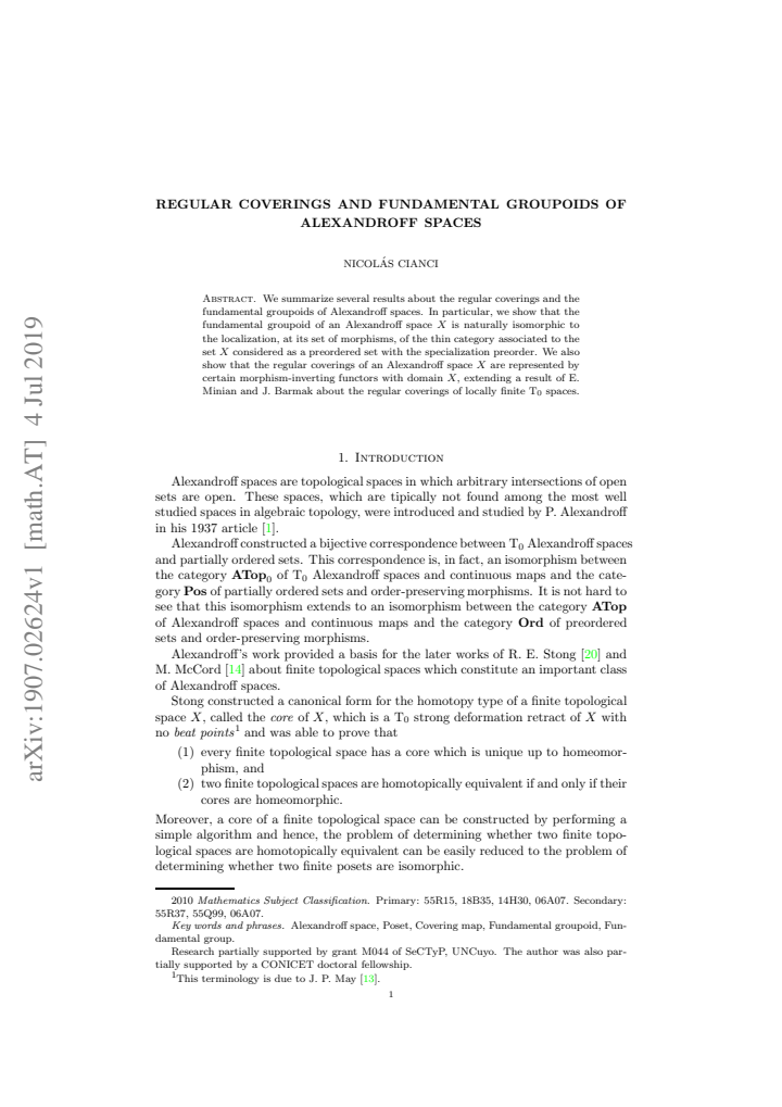 First page