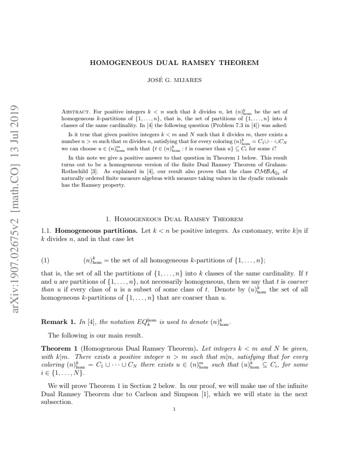 First page