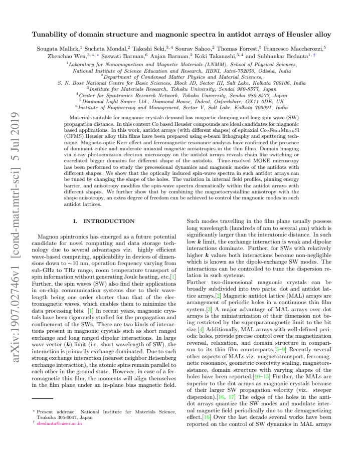 First page