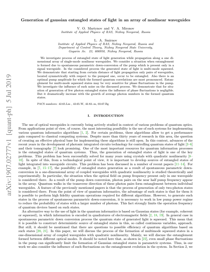 First page