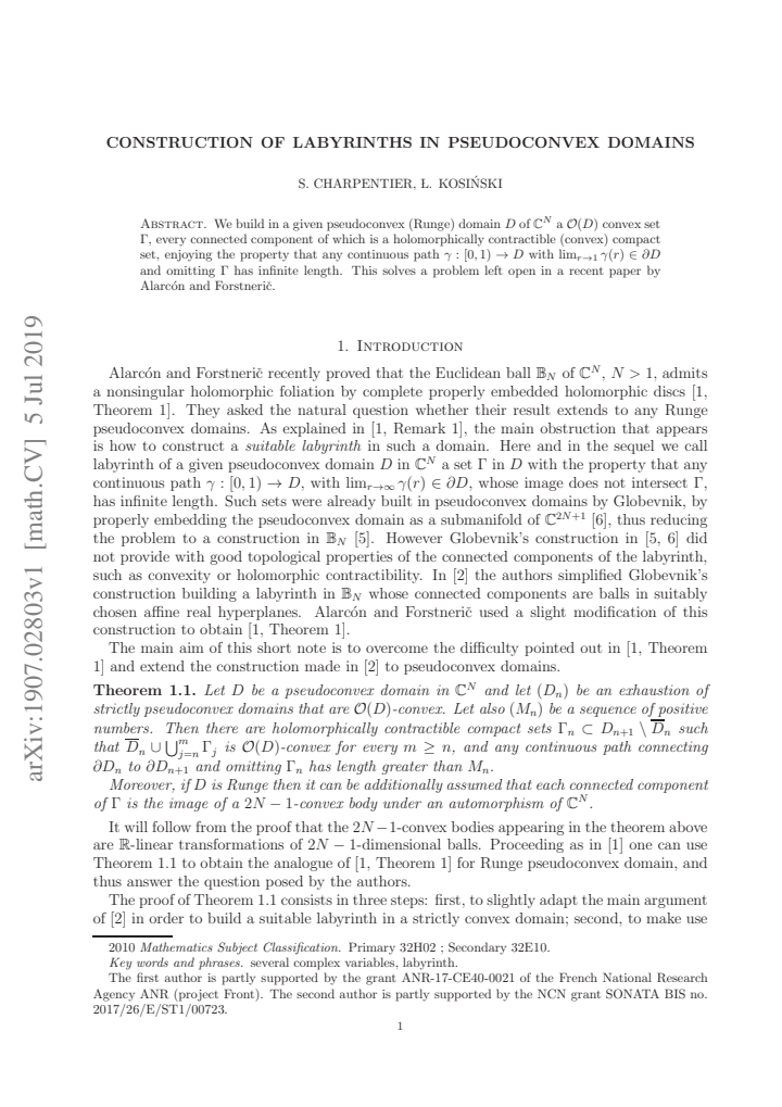First page