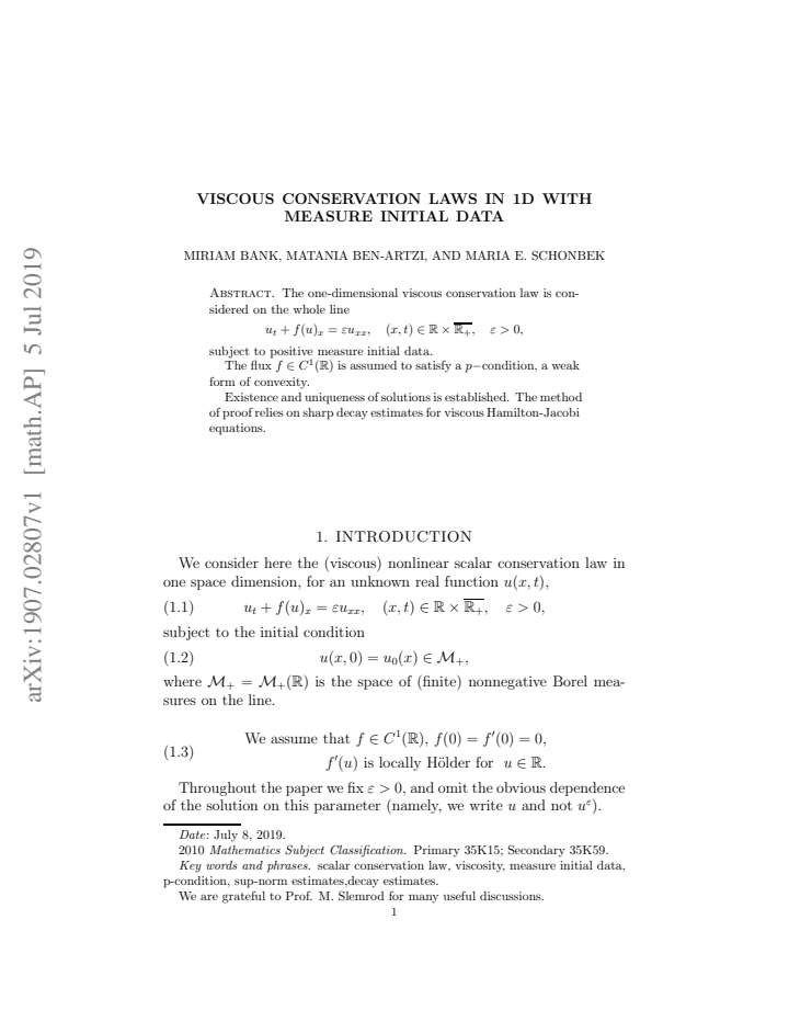 First page