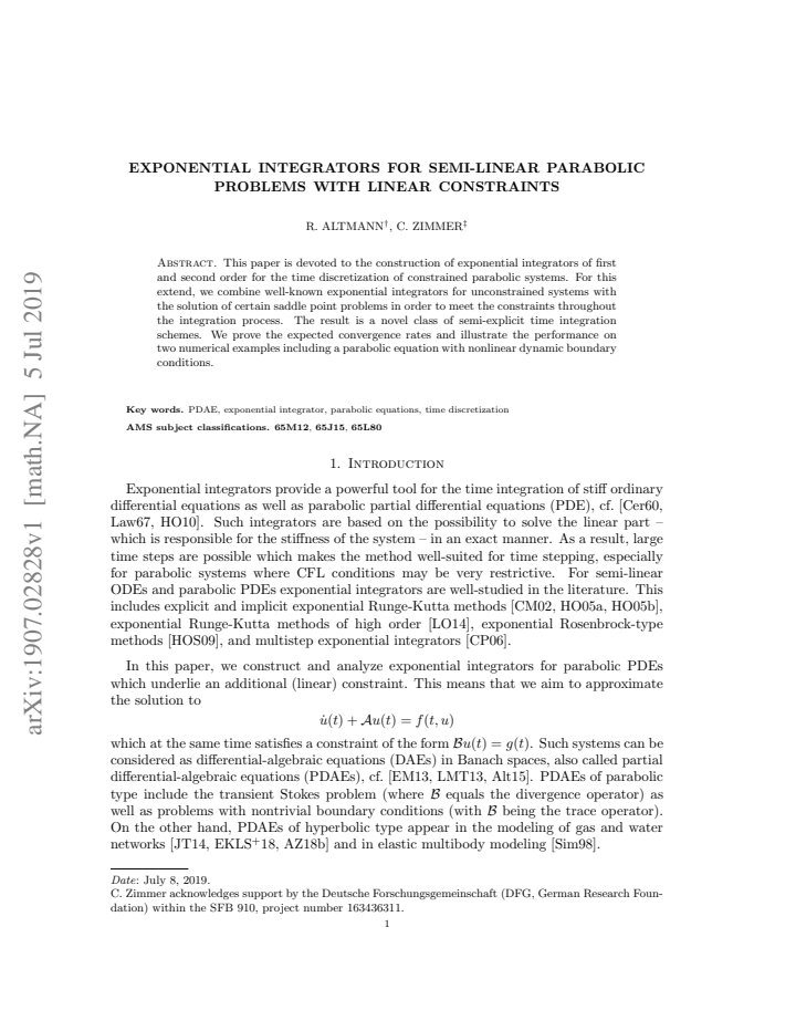 First page