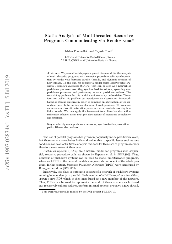 First page