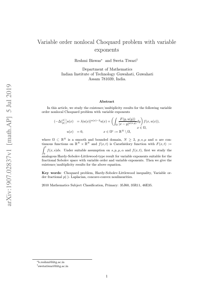 First page
