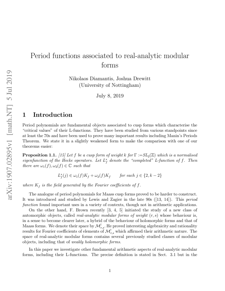 First page